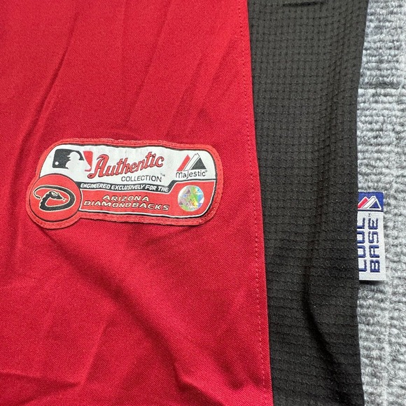 Majestic Arizona Diamondbacks Jersey Mens 2XL Red Button Up Authentic Collection - Picture 5 of 13